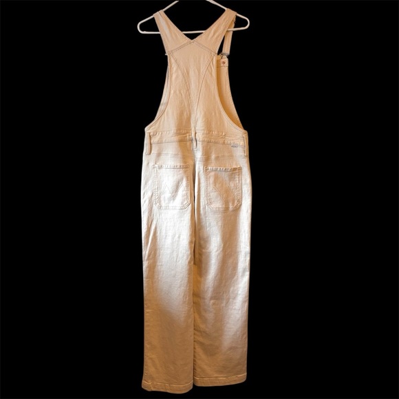 MOTHER Superior Overalls | Cream | Large | Wide Leg Denim - Picture 9 of 16